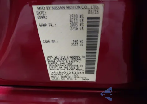 2015 Nissan Altima 2.5/2.5 S/2.5 Sl/2.5 Sv из США, поврежденный, VIN 1N4AL3AP0FC281349